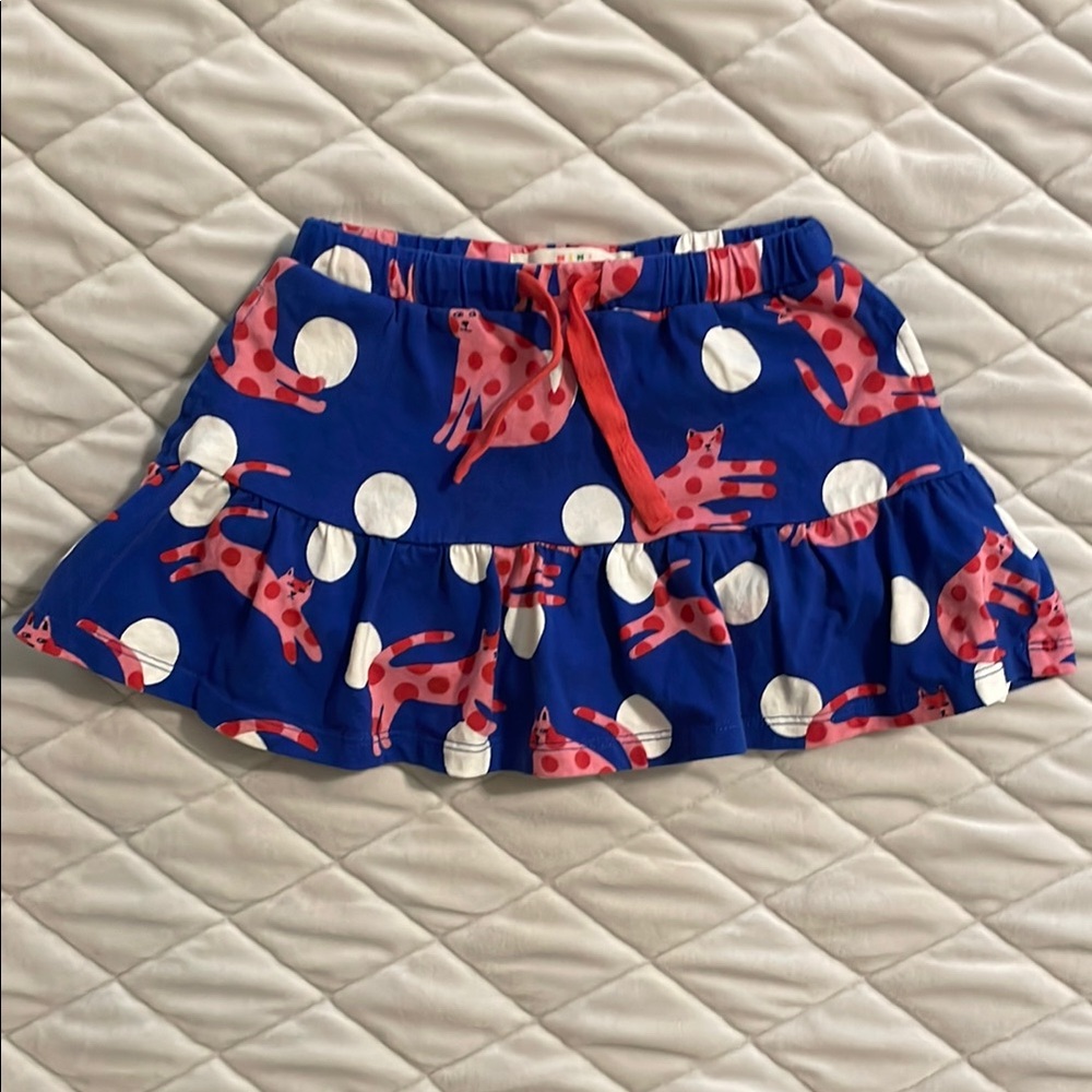 Mini Boden Skort with Pink Cat Print